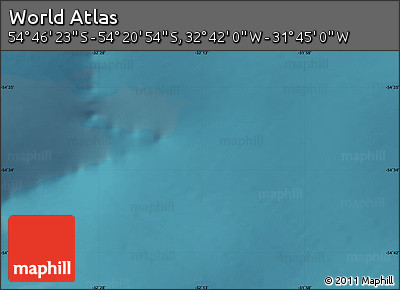 Satellite Map of the Area around 54° 33' 39" S, 32° 13' 30" W