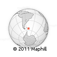 Outline Map of the Area around 54° 33' 39" S, 50° 4' 30" W, rectangular outline