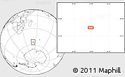 Blank Location Map of the area around 54° 33' 39" S, 51° 55' 29" E