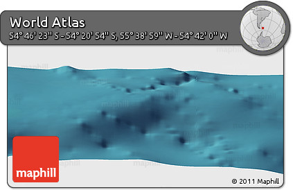 Satellite Panoramic Map of the Area around 54° 33' 39" S, 55° 10' 29" W