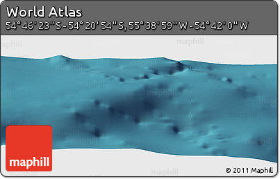Satellite Panoramic Map of the Area around 54° 33' 39" S, 55° 10' 29" W