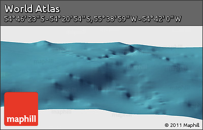 Satellite Panoramic Map of the Area around 54° 33' 39" S, 55° 10' 29" W