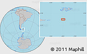 Gray Location Map of the area around 54° 33' 39" S, 60° 16' 29" W