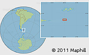 Savanna Style Location Map of the area around 54° 33' 39" S, 60° 16' 29" W