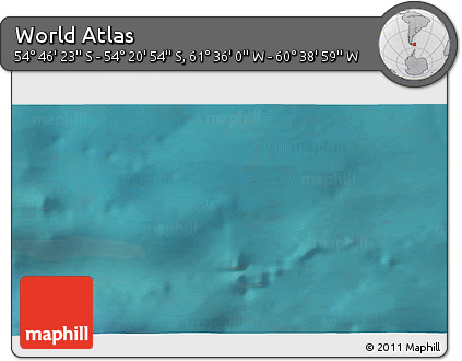 Satellite 3D Map of the Area around 54° 33' 39" S, 61° 7' 30" W