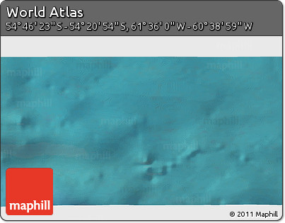 Satellite 3D Map of the Area around 54° 33' 39" S, 61° 7' 30" W