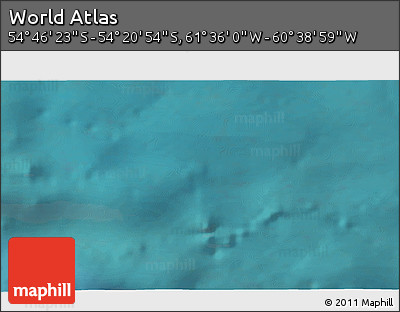 Satellite 3D Map of the Area around 54° 33' 39" S, 61° 7' 30" W