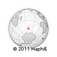 Outline Map of the Area around 54° 33' 39" S, 70° 37' 30" E, rectangular outline