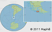Savanna Style Location Map of the area around 54° 33' 39" S, 70° 28' 29" W