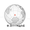 Outline Map of the Area around 54° 33' 39" S, 71° 28' 29" E, rectangular outline