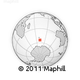 Outline Map of the Area around 54° 33' 39" S, 72° 19' 29" E, rectangular outline