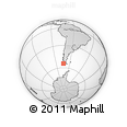 Outline Map of the Area around 54° 33' 39" S, 73° 52' 30" W, rectangular outline