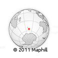 Outline Map of the Area around 54° 33' 39" S, 75° 43' 29" E, rectangular outline