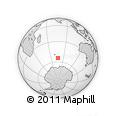 Outline Map of the Area around 54° 33' 39" S, 76° 34' 29" E, rectangular outline