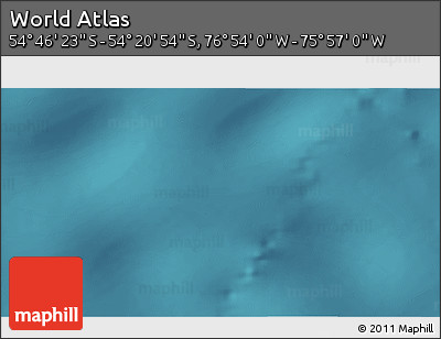 Satellite 3D Map of the Area around 54° 33' 39" S, 76° 25' 30" W