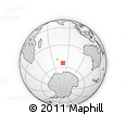 Outline Map of the Area around 54° 33' 39" S, 80° 49' 29" E, rectangular outline