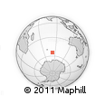Outline Map of the Area around 54° 33' 39" S, 82° 31' 30" E, rectangular outline