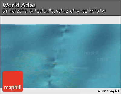 Satellite 3D Map of the Area around 54° 33' 39" S, 83° 13' 29" W