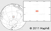 Blank Location Map of the area around 54° 33' 39" S, 97° 49' 29" E