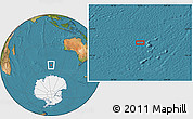 Satellite Location Map of the area around 54° 33' 39" S, 97° 49' 29" E