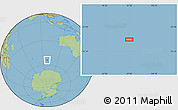 Savanna Style Location Map of the area around 54° 33' 39" S, 97° 49' 29" E