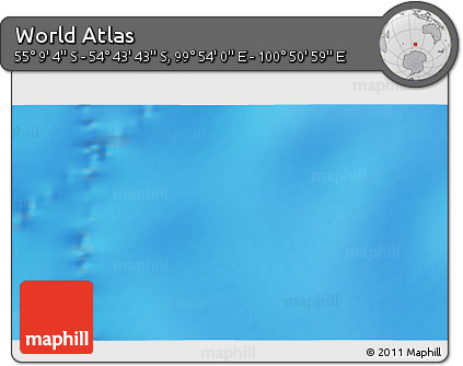 Physical 3D Map of the Area around 54° 56' 24" S, 100° 22' 30" E