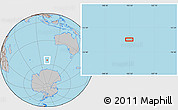 Gray Location Map of the area around 54° 56' 24" S, 103° 46' 30" E