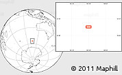 Blank Location Map of the area around 54° 56' 24" S, 105° 28' 29" E