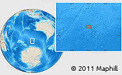 Shaded Relief Location Map of the area around 54° 56' 24" S, 106° 19' 29" E