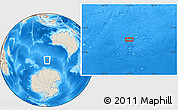 Shaded Relief Location Map of the area around 54° 56' 24" S, 107° 10' 30" E