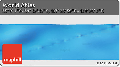 Physical Panoramic Map of the Area around 54° 56' 24" S, 108° 1' 30" E