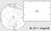 Blank Location Map of the area around 54° 56' 24" S, 117° 22' 30" E