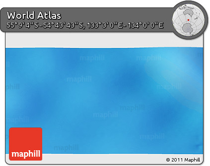 Physical 3D Map of the Area around 54° 56' 24" S, 133° 31' 30" E