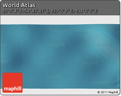 Satellite 3D Map of the Area around 54° 56' 24" S, 133° 31' 30" E