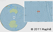 Savanna Style Location Map of the area around 54° 56' 24" S, 135° 13' 29" E, hill shading