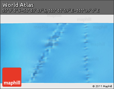 Physical 3D Map of the Area around 54° 56' 24" S, 141° 10' 30" E