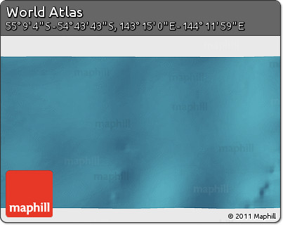 Satellite 3D Map of the Area around 54° 56' 24" S, 143° 43' 29" E