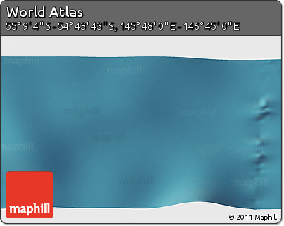 Satellite 3D Map of the Area around 54° 56' 24" S, 146° 16' 30" E