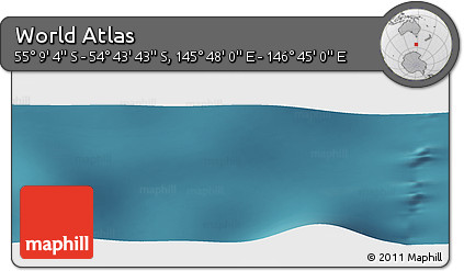 Satellite Panoramic Map of the Area around 54° 56' 24" S, 146° 16' 30" E