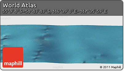 Satellite Panoramic Map of the Area around 54° 56' 24" S, 147° 7' 30" E