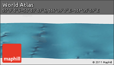 Satellite Panoramic Map of the Area around 54° 56' 24" S, 147° 7' 30" E