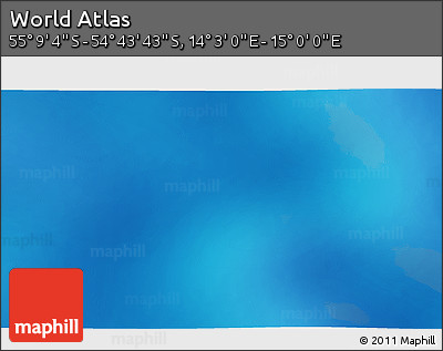 Physical 3D Map of the Area around 54° 56' 24" S, 14° 31' 30" E