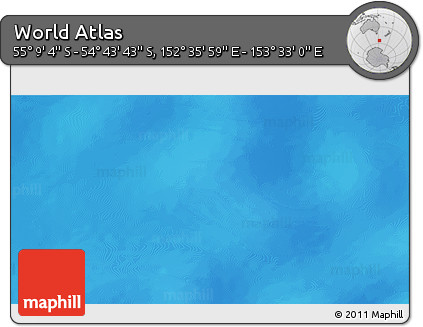 Physical 3D Map of the Area around 54° 56' 24" S, 153° 4' 29" E
