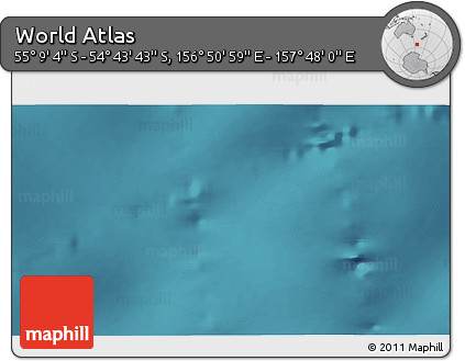 Satellite 3D Map of the Area around 54° 56' 24" S, 157° 19' 29" E