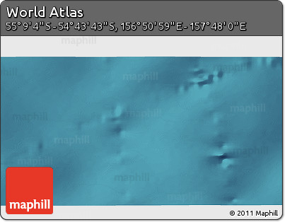 Satellite 3D Map of the Area around 54° 56' 24" S, 157° 19' 29" E