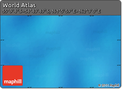 Physical Map of the Area around 54° 56' 24" S, 161° 34' 29" E
