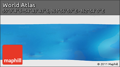Physical Panoramic Map of the Area around 54° 56' 24" S, 162° 25' 30" E