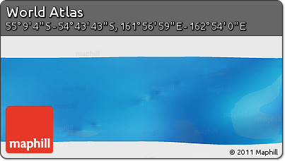 Physical Panoramic Map of the Area around 54° 56' 24" S, 162° 25' 30" E
