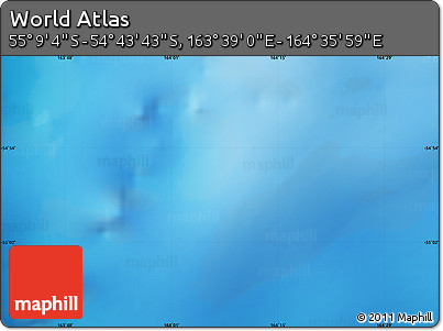 Physical Map of the Area around 54° 56' 24" S, 164° 7' 30" E