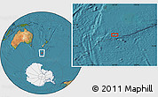 Satellite Location Map of the area around 54° 56' 24" S, 167° 31' 30" E